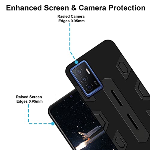 Image of VIDO Shockproof Armor Back Case Cover for Vivo V23e 5G / Vivo V23e / Vivo Y75 (4G)