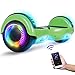 SISIGAD Hoverboard - Monopattino autobilanciante da 6,5 cm a due ruote con altoparlante Bluetooth e luci a LED, scooter elettrico per adulti regalo per bambini