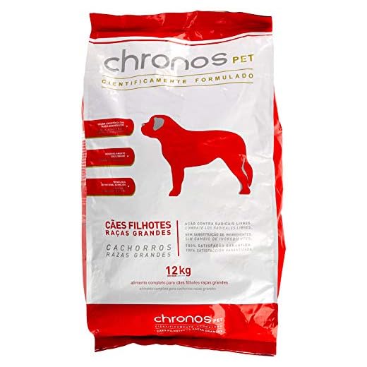 Chronos Ração Pet Cães Super Premium Filhotes Raças Grandes 12Kg Para Todas Grande Filhotes Sabor Frango