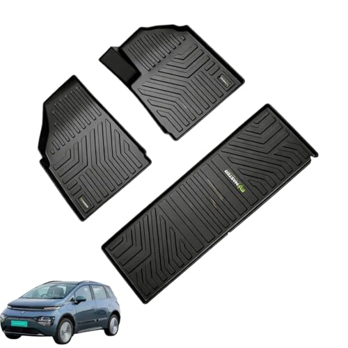 Image of EV MASTER Car Floor Mats for MG Windsor EV Hybrid (2026 Onwards) Complete Set | Anti Slip Full Coverage Premium Luxury Mats | Washable Waterproof All Weather Car Floor Mats (5D Black)