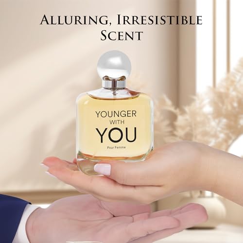 Younger With You for Women EDP - Floral & Fruity Scent - Top Notes of Raspberry, Lemon & Neroli - Base Fragrance of Rose & Vanilla - Use Natural & Mild Ingredients - Elegant 100ml Bottle - Image 7