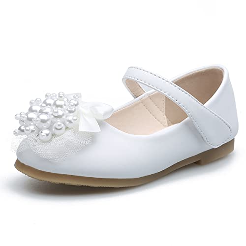 JOEupin Girls Dress Shoes Sparkle Mary Jane Princess Glitter Wedding Party Flats for Toddler Little Kids