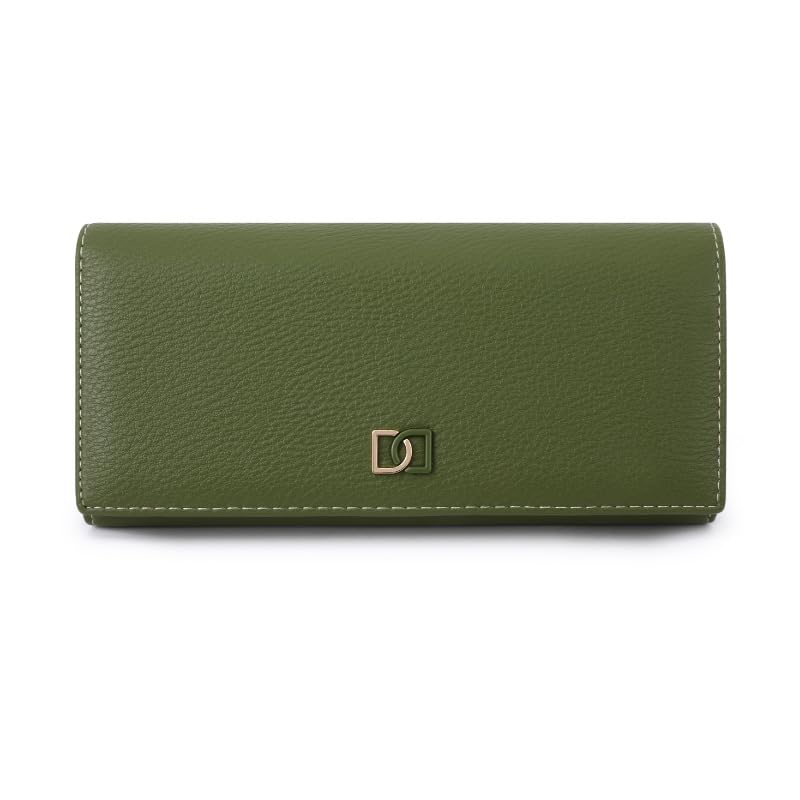 New minimalist magnetic large-capacity women's long and versatile wallet (green)