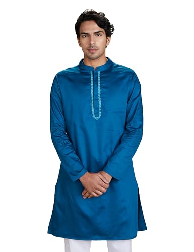 Image of Amazon Brand - Symbol Men Festive Embellished Long Kurta (Regular Fit)