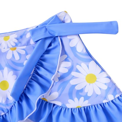 Image of ALISISTER Girls Swimsuit 3 Piece Bathing Suits Flounce Bikini Tankini Set Beach Swimwear with Cover Ups Skirt for 3-8 Years