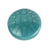Hanzete - Tamburo per lingua in acciaio, 15,2 cm, 11 note, strumento a percussione con chiave a D, portatile, con battenti, per meditazione, yoga, principianti, maggiori, amici di famiglia, amici