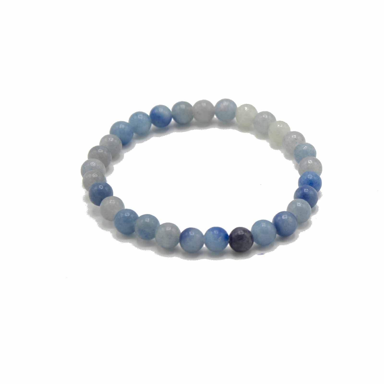 Ancient Wisdom Gemstone Bracelets - 12 Unique Designs for Positive Energy & Healing | Genuine Crystal Stone Bracelets for Manifesting a Good Life (Blue Lace Agate - Independence)