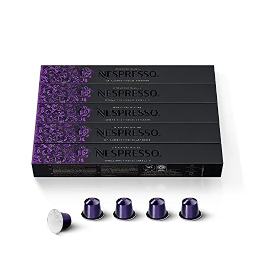 Nespresso Original – Bundle 50 Capsules de Café Arpeggio – Intensité 9 – Pour Ristretto & Espresso – (5 étuis de 10)