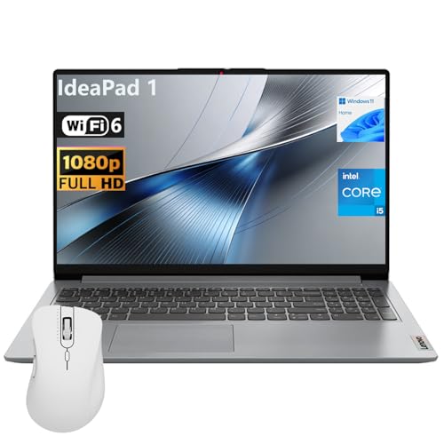 Image of Lenovo IdeaPad Eco-Friendly Slim Laptop, 15.6 inch FHD Business and Student, Office 365 for The Web, Intel 10-Core i5-1335U(Beat Ryzen 7 7730U), 16GB RAM, 256GB SSD, Wi-Fi 6, Privacy Camera, Win11 Home