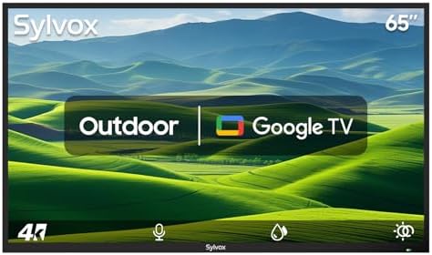 SYLVOX 65 Inch Outdoor Smart Television Weatherproof Google TV, 4K 700NIT High Brightness Temperature Resistant IP55 Waterproof TVs, Anti-Scratch, Suitable for Partial Sun (Patio Series) SYLVOX 65 Inch Outdoor Smart Television Weatherproof Google TV, 4K 700NIT High Brightness Temperature Resistant IP55 Waterproof TVs, Anti-Scratch, Suitable for Partial Sun (Patio Series)