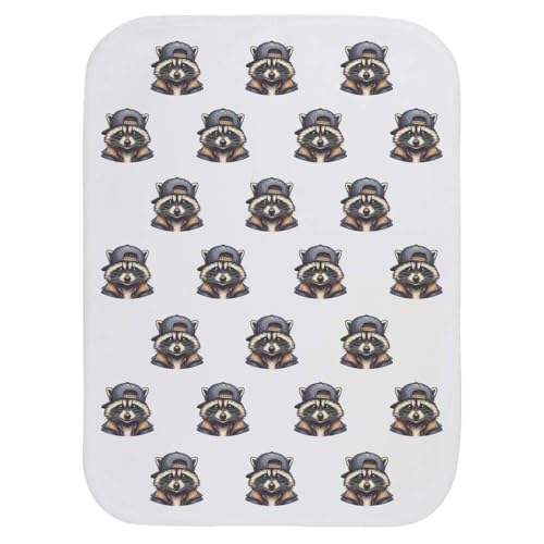 Azeeda 'Cool Raccoon' Baby Burp/Wash Cloth (BC00028805)