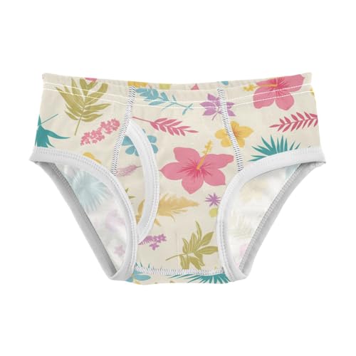KLL Hand Drawn Tropical Pattern Toddler Boy Pure Cotton Underwear Breathable Children Undies