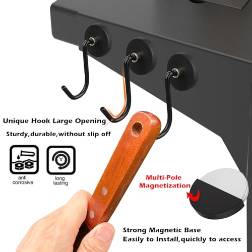 Unusfire USFD32RBHOOK3P 3 Pack Smoker Grill Magnetic Hook,Non-Slip Magnetic Mount Barbecue Hooks For Hanging,Universal Magnetic Hooks For Grills Smoker Accessories Storage With Spatula,Fork,Brush & Bbq Tongs thumb #5