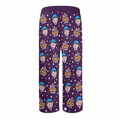 Custom Face Pajama PJ Pants for Dad Grandpa Personalized Photo Printed Trousers Pajama Bottoms Gifts for Father’s Day 6