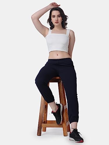 Image of POPWINGS Casual Solid Joggers for Women || Loose Fit Joggers for Women ||Joggers for Summer Wear