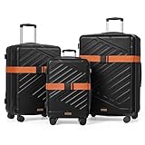 SONGMICS Maleta Rígida de Viaje, Negro Tinta RLP004B101