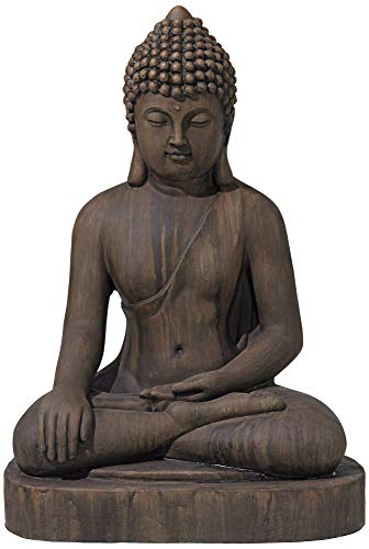 John Timberland Asian Zen Buddha Outdoor Statue 29 1/2" High Sitting For Yard Garden Patio Deck Home Entryway Hallway #TOP1