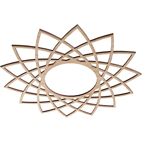 Image of Ekena Millwork 20 inchOD x 7 3 /4 inchID x 1 /4 inchT Eleanor Wood Fretwork Pierced Ceiling Medallion, Alder