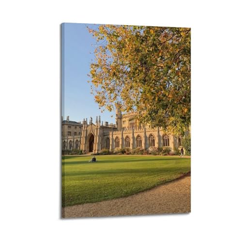 Poster Cambridge automne cadeau idéal amateurs Angleterre toile