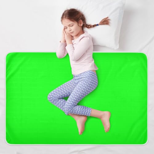 Coussinet imperméable lit lavable et réutilisable haute résistance coloris vert citron - 7