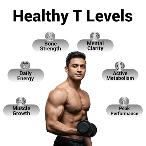 Image of Testosterone Supplement for Men | Blend of 10 Powerful Herbs Including Ashwagandha, Safed Musli, Ginseng, Tribulus & Cordyceps | Energy Booster & Stamina Booster for Men | Daily Health Supplement (60 Tablets)