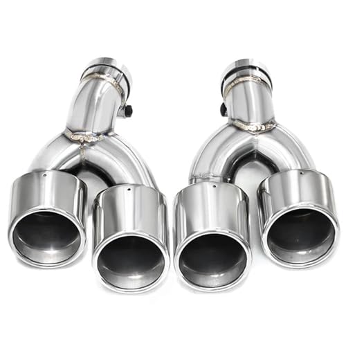 Silencieux quad pour G60 G61 520i 530i avec embout de style VTEN argenté haut de gamme