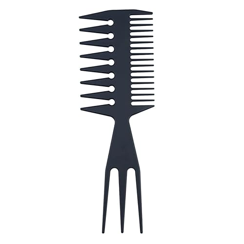 Miniatura 3 de Peines de pelo 3 en 1 con forma de hueso de cola de pez, desenredante, peine para colorear para peluqueros Mohawk Undercut Bowl Cut Quiff