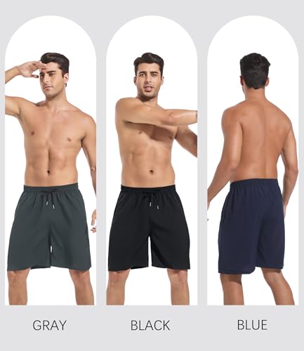 5 Pack Mens Athletic Gym Workout Shorts Quick Dry Basketball Running Lightweight Shorts with Pockets4
