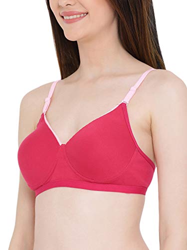 Image of Clovia Women's Cotton Solid Non-Padded Full Cup Wire Free T-Shirt Bra