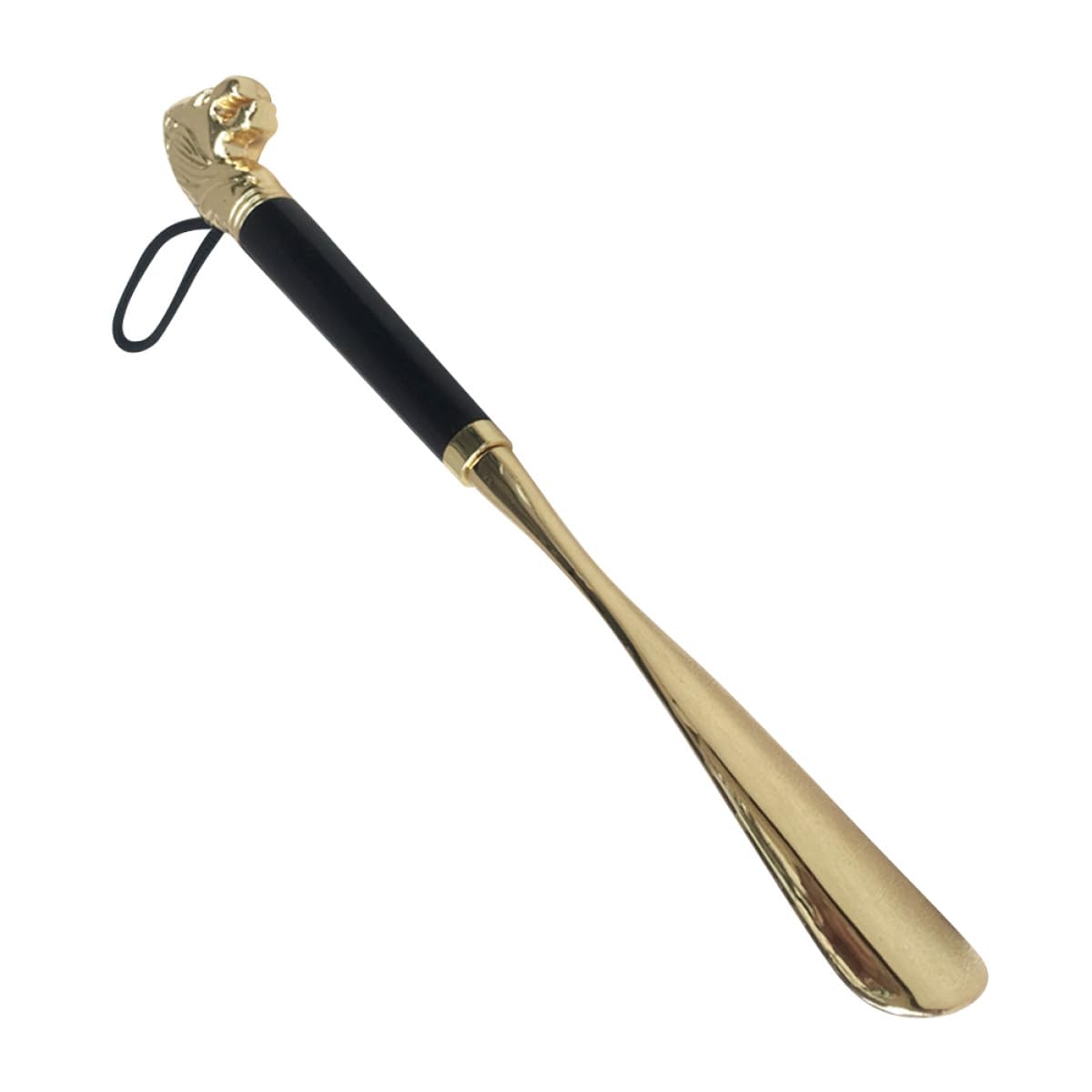 Artibetter Calzascarpe lungo 32cm Testa di Leone in Metallo Nero