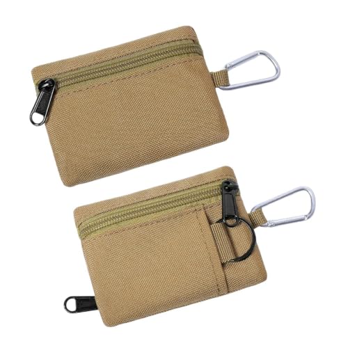 Porte-feuille pour homme en nylon noir avec porte-clés et fermeture éclair pratique