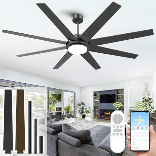 BrilMaison 72 Inch Ceiling Fan with APP and Remote Control