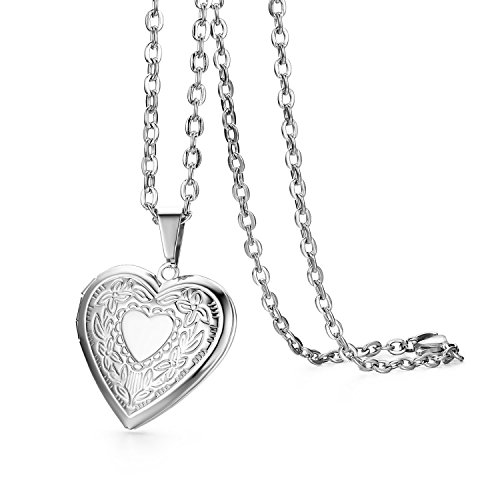 Cupimatch Book Love Heart Photo Locket Pendant Necklace Charm Chain Fashion Jewelry 17.8