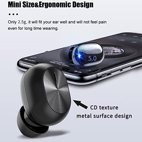 Image of Enakshi Single Bluetooth 5.0 Wireless Earbud with Mic | Lightweight Mini Earphone Headset for Sport & Sleeping | Comfortable Noise Cancelling Headphone Black