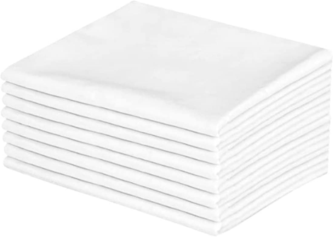 EOM Linens White XL Twin Size Flat Sheets Size 66" X 115" T-130 Thread Count (2 Pack) Great for Home, Salons, Spas, Hotel, Institutional & Hospital use.