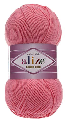 55% Cotton 45% Acrylic Alize Cotton Gold Yarn 1 Skein/Ball 100 gr 360 yds (33-Candy Pink)