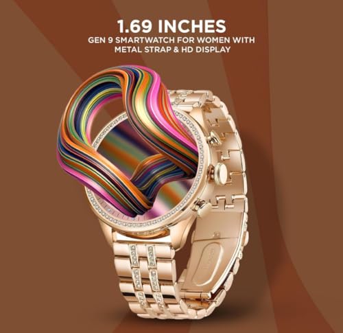 Image of Primate GEN 9 OG Version Women's Smartwatch with Elegant Rose Gold Metal Strap & HD Display, Bluetooth Calling, 500+ Watch Faces, (Gen 9 new)