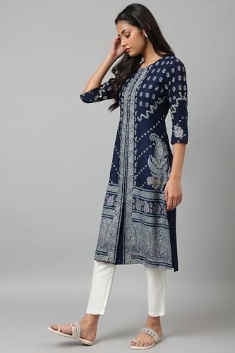 Image of W for Woman Women's Viscose Regular Fit Casual Kurta