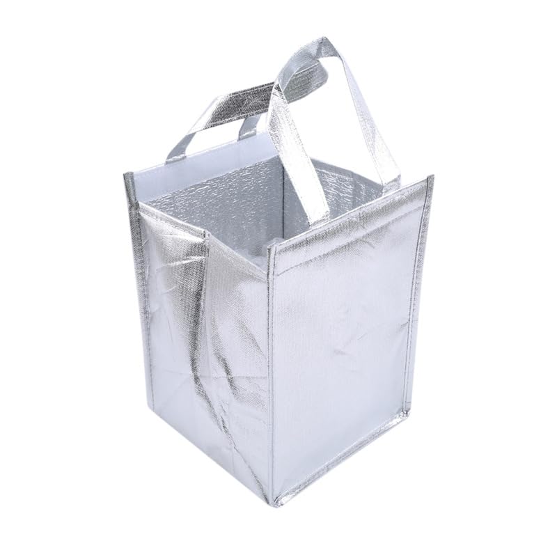 DMLAYHP Bolsa Termica Pizza 1 Bolsa de Aluminio for almacenar Hielo, Bolsa térmica for Alimentos de Playa, Duradera, for Exteriores, Plegable, for Almuerzo y Picnic(4inch)