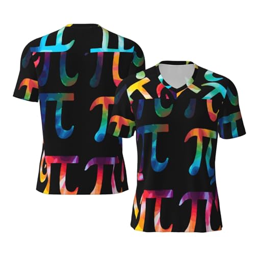 Stylish Athletic Sports Jersey Pi-Math Men's Rugby Jersey 4X-Large Black