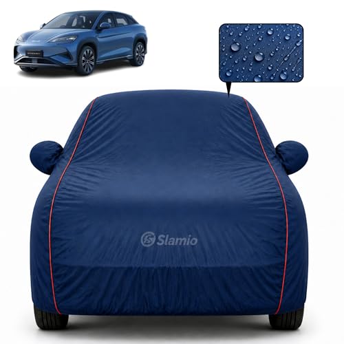 Image of Car Cover for BYD Sealion 7 | 100% Waterproof Heavy-Duty 3-Layer Car Body Cover | All-Weather Rain, UV, Sun & Dust Protection | Custom Fit | Mirror & Antenna Pockets | Navy Blue