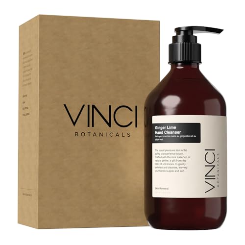 Vinci Botanicals Ginger Lime Hand Cleanser | Gentle Exfoliating Hand Wash | Cleanses & Hydrates Skin | Made with Essential Oils | Cruelty Vegan & Paraben Free | Fresh & Citrusy Aroma | 500 ml
