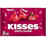 HERSHEY'S KISSES Cherry Cordial Flavored, Christmas Candy Bag, 9 oz