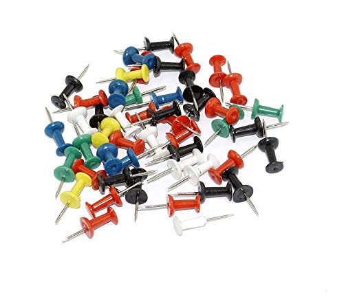 Mark Decorative Multicolor Board Push Pins, Tracks & Gem Pins for Notice Boards, Display Office, Home, Office & Shop (200)