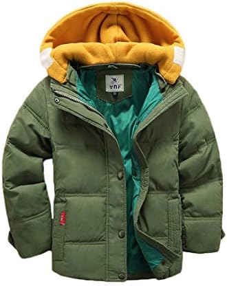 Valentina Kids Winter Latest Thicken Hooded Jacket Warm Quilted Coat Casual Outdoor Cool Cute for Boys Girls Autumn Spring Army Green