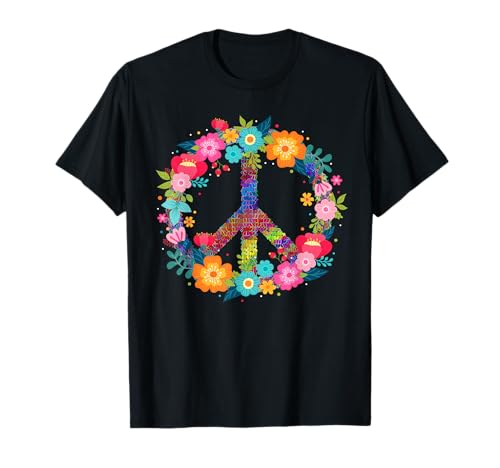 Retro Peace Love 60er 70er T-Shirt T-Shirt