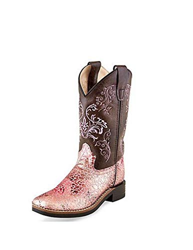 Old West Boots Girl's Antique Pink (Big Kid)