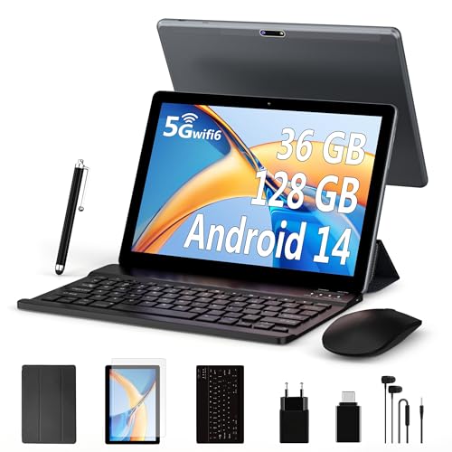 FLYCOAY Android 14 Tablet 10 Pollici Otto-core 2.0GHz, 5G WIFI 6, 36GB RAM+128GB ROM (TF 1TB),...