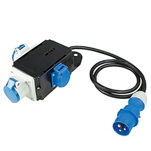 as – Schwabe 60496 Mixo Ems-Stroomverdeler, IP44, 230 V/16 A, 1,5 meter Kabellengte