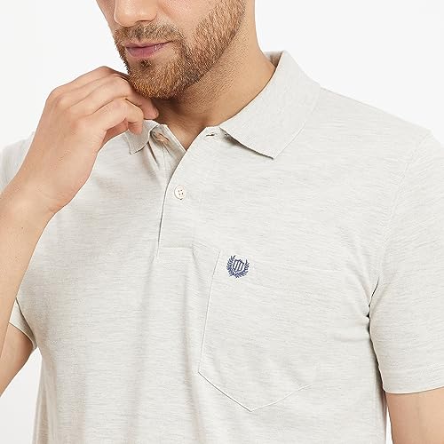 Image of Duke Stardust Men Half Sleeve Cotton T-Shirt (ONSD38T L.Grey Melange L)
